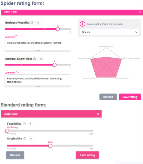 Spider ratings